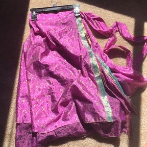 Indian skirt/mini dress 100% silk
